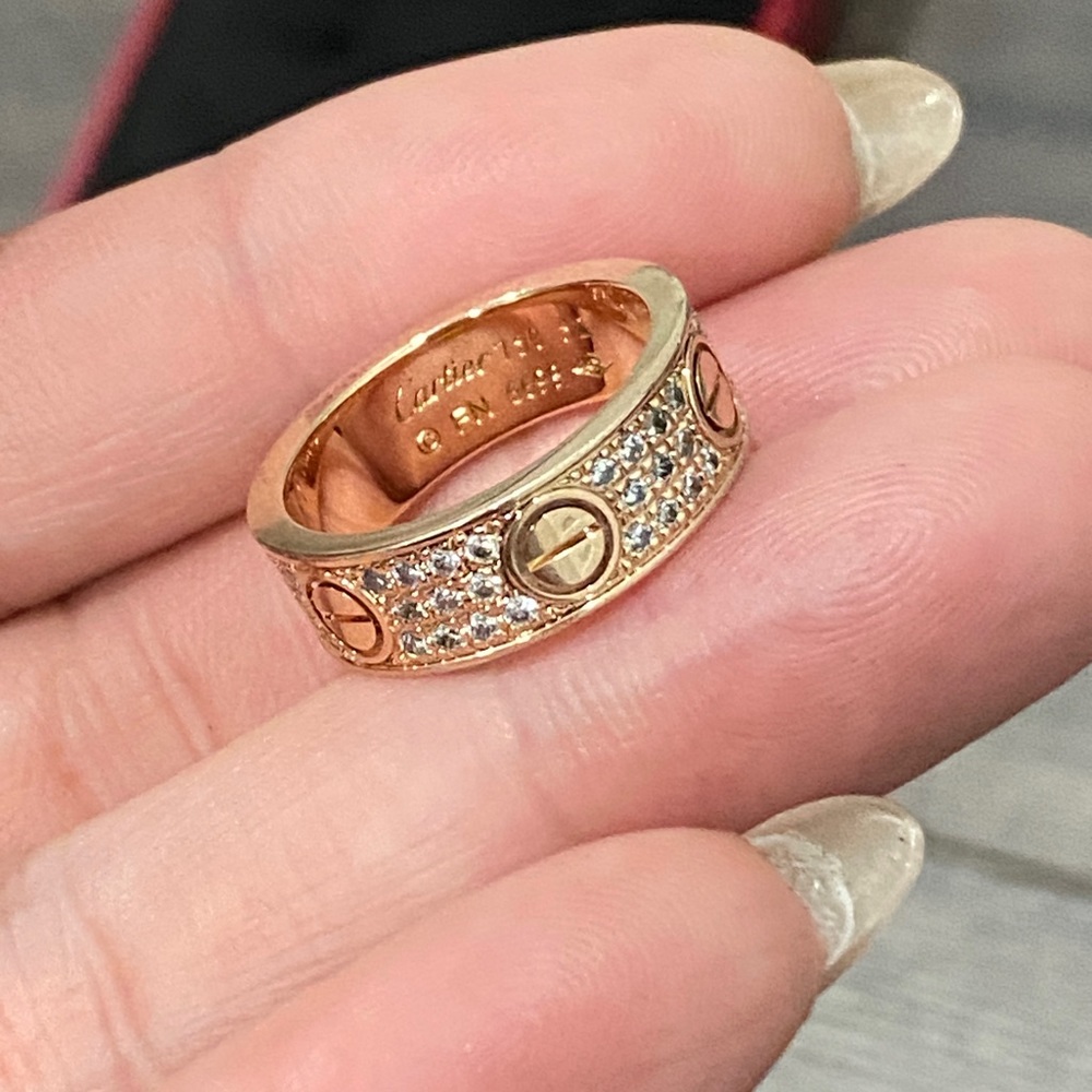 Rose gold plated ring